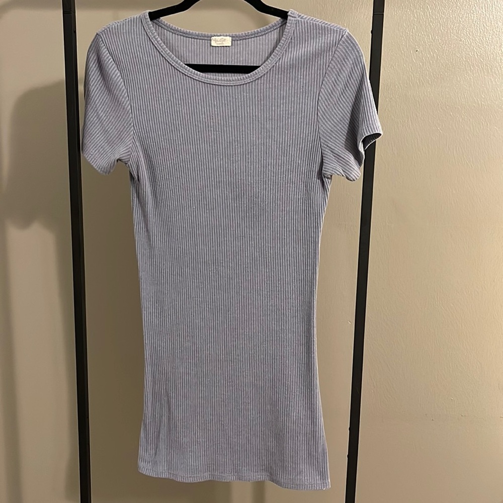 John Galt Brandy Melville pacsun blue bodycon tshirt dress One Size